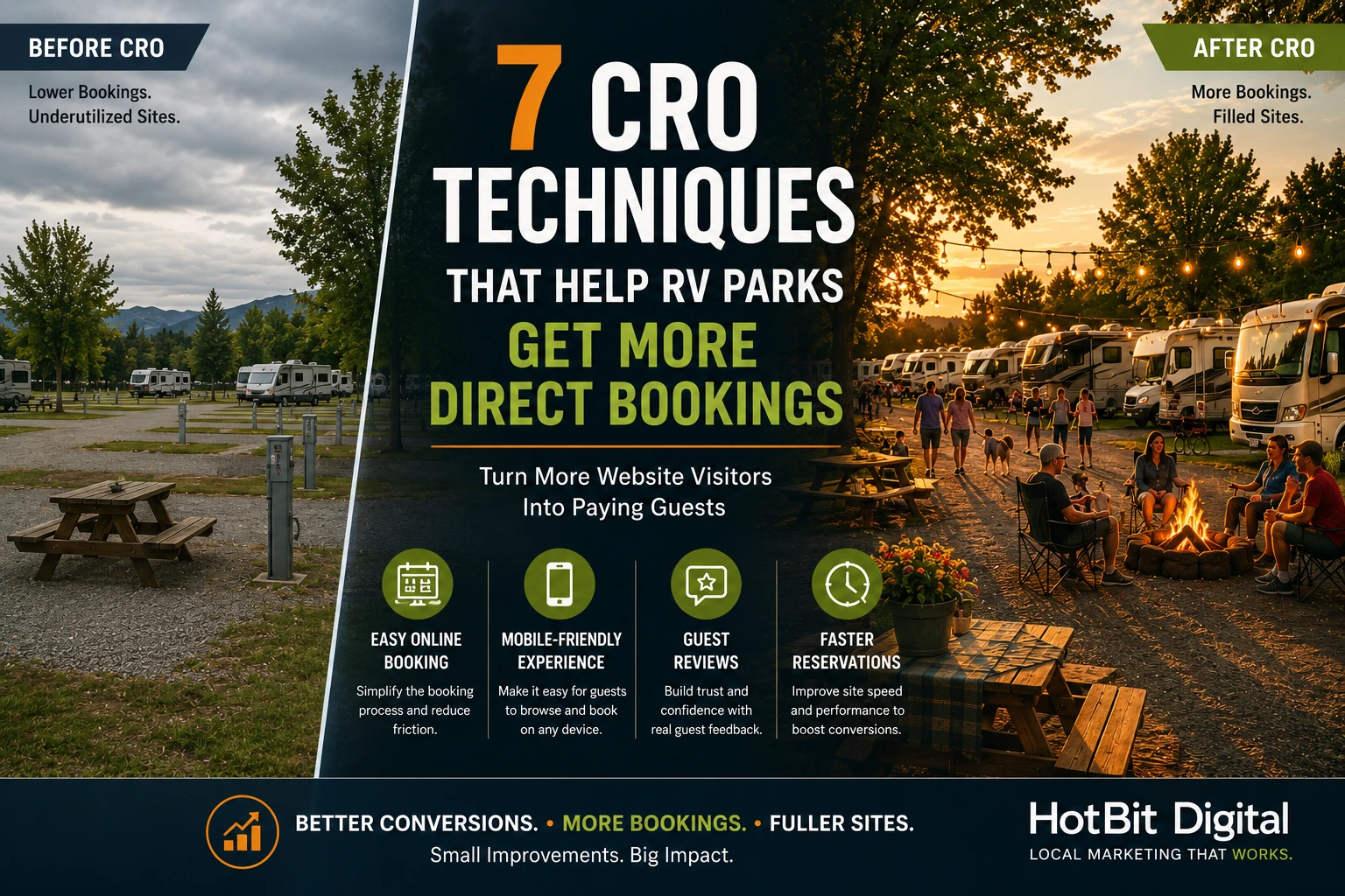 7 CRO Techniques Help RV Parks Get More Bookings